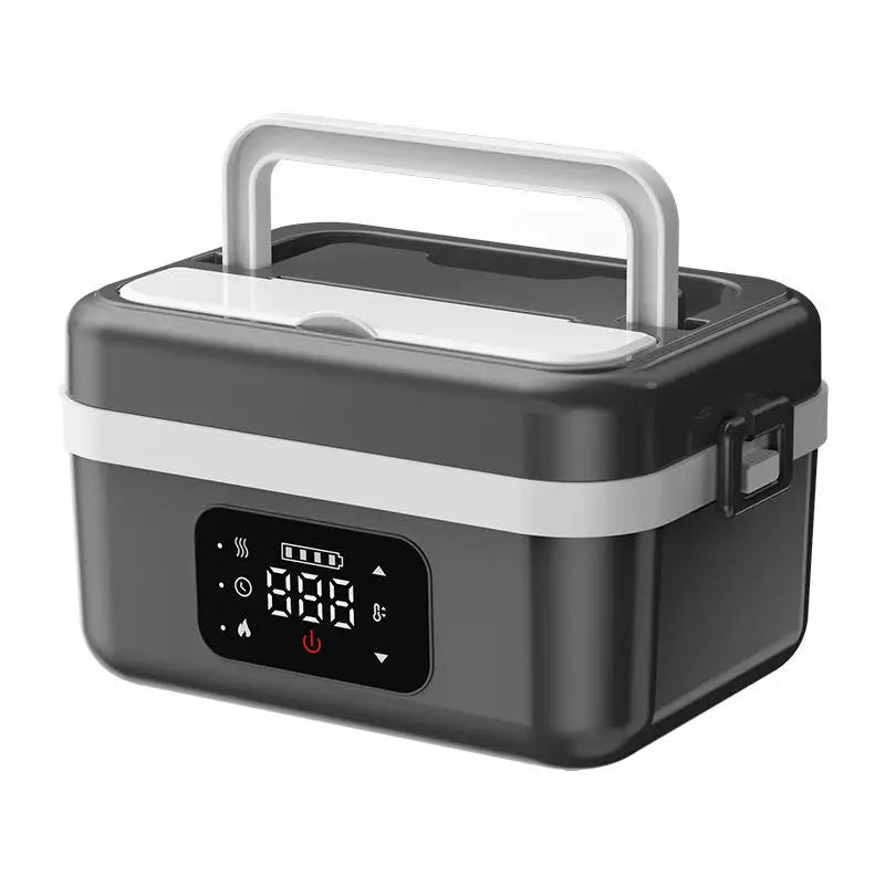 Wireless Electric Insulated Lunch Box - Built-in 8000mAh Battery, 60W Heating Lunch Box 1L Stainless Steel Lunch Box Food Warmer