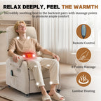 Power Small Recliner Chair for Small Spaces with Wheels and USB Ports