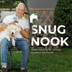 Indoor/Outdoor Swing Hammock Chair with Plush, Washable Cushions, 350LBS Capacity