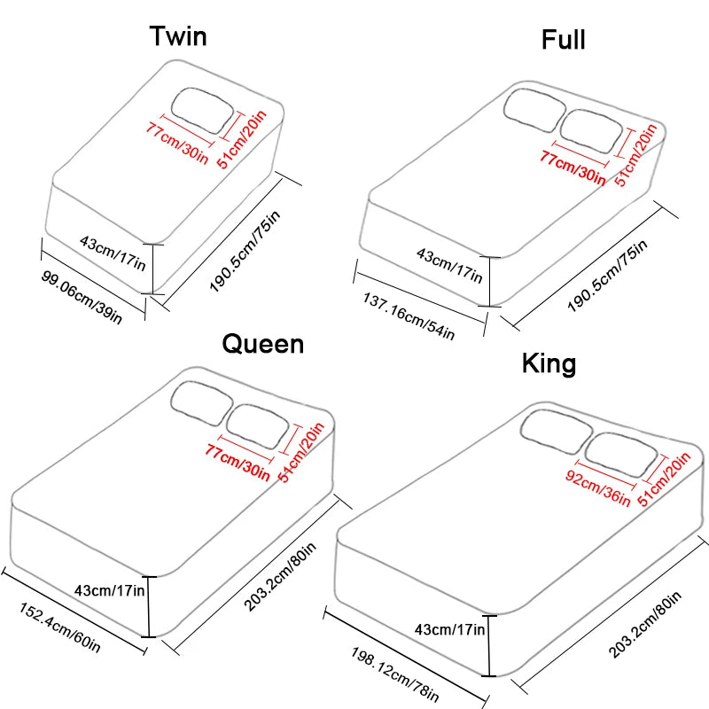 Bamboo Fiber Waterproof Twin Full Queen King Bed Sheets Bedding Mattress Topper Protector Set