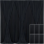 30ft x 10ft Black Backdrop Curtains