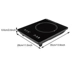 1800W Portable Induction Cooktop w/Ultra Low Noise  for Kitchen Countertop Use