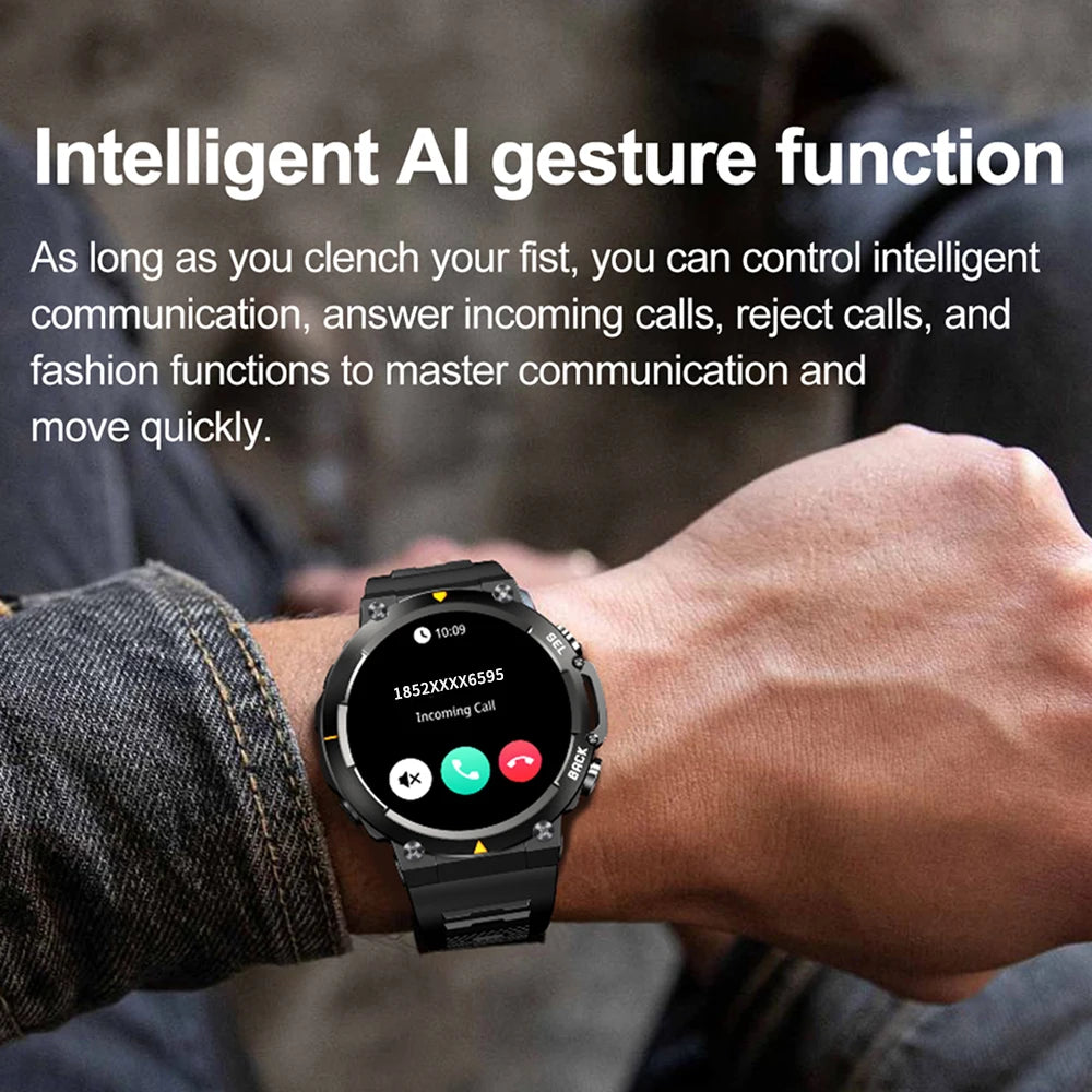Smart Watch for Men AMOLED Screen AI GPT Bluetooth Call 410mAh Big Battery Fitness Tracker Men' Sport Smartwatch