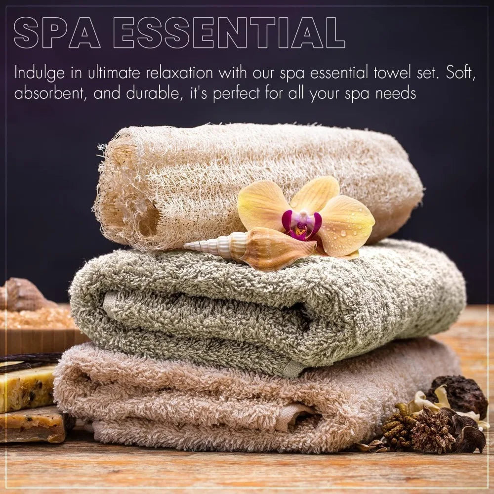 6-Pack Cotton Bath Towels, 27x54 Inches, Lightweight & Quick-Dry, Multi-Color Set