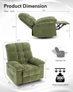 Overstuffed Large Manual Recliner Glider