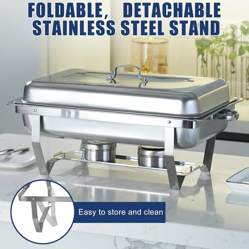 Chafing Dish Buffet Set 8QT Electric Stainless Steel  Warmer
