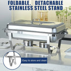 Chafing Dish Buffet Set 8QT Electric Stainless Steel  Warmer