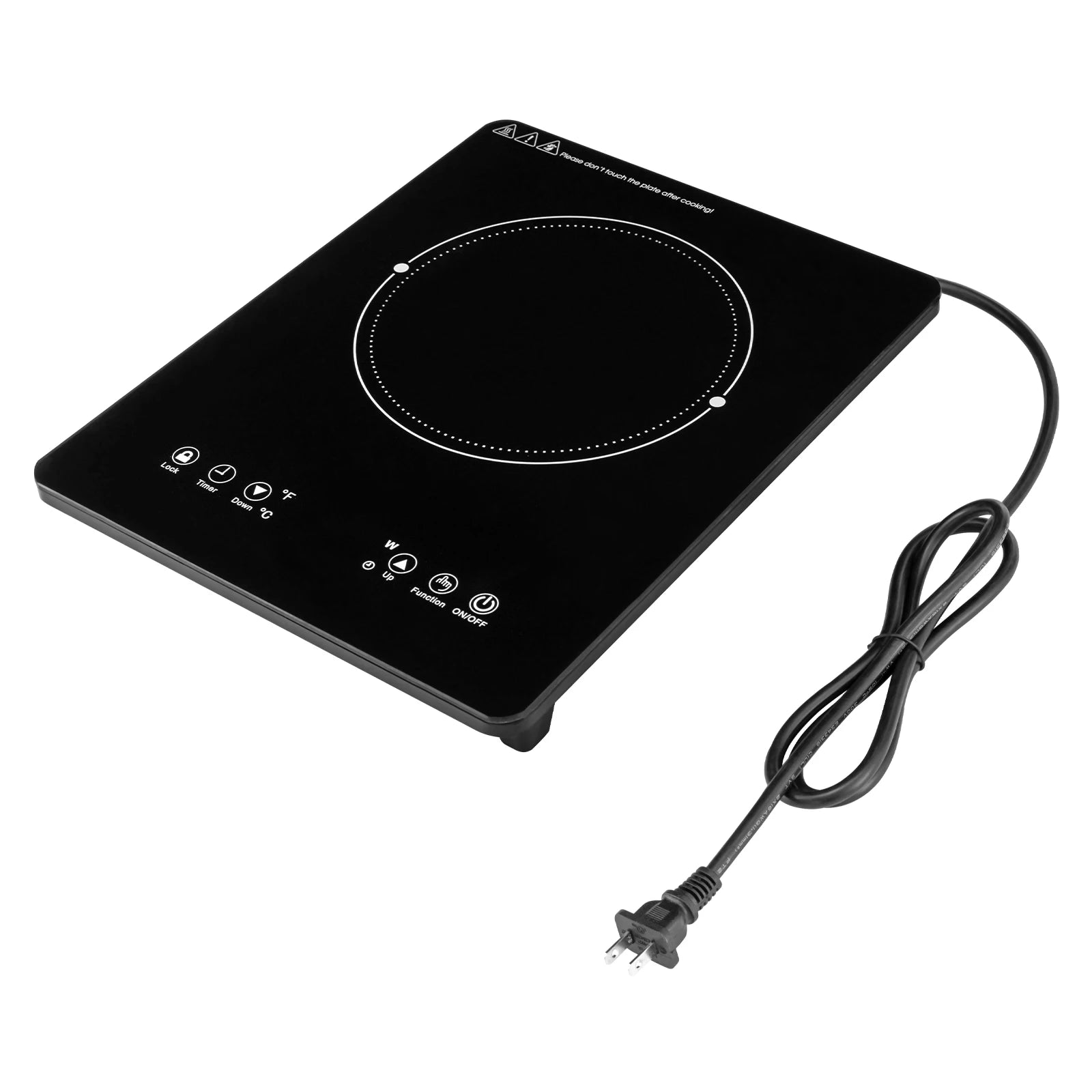 1800W Portable Induction Cooktop w/Ultra Low Noise  for Kitchen Countertop Use