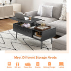 Lift Top Coffee Tables For Living Room 39.37"x19.7" Wood Dining Tables Adjustable Storage Shelf Easy Lift Or Lower
