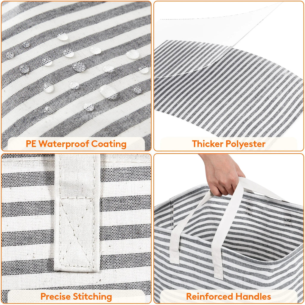 Freestanding Waterproof Clothes Hamper with Easy Carry Handles