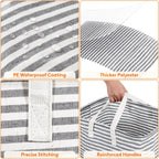 Freestanding Waterproof Clothes Hamper with Easy Carry Handles