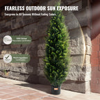 Artificial Cedar Topiary Tree, Evergreen