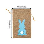 6/12/24pcs Jute Linen Treat Gift Bags for Easter