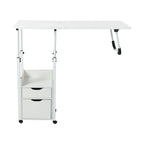 Movable Bedside Table Warp-Proof OverBed Desk Height Adjustable EASY Cleaning Multi-Function
