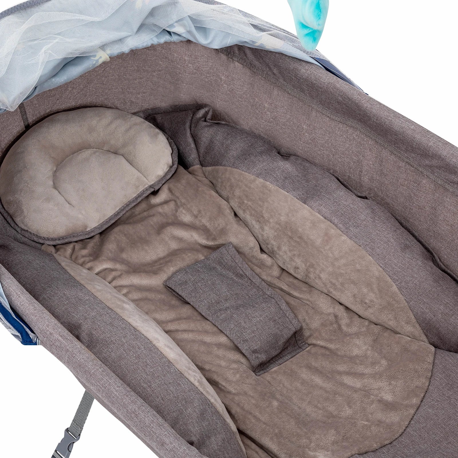Baby Cradle Swing 5 Speeds Electric Stand Crib with Remote Control for 0-18 Months Newborn Babies