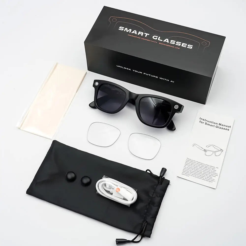 2026 SANVNET GS4 MAX Smart Eyewear 8MP Video Camera Sunglasses Wi-Fi Transfer Audio Record Smart AI Glasses