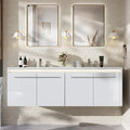 60" Floating Bathroom Double Vanity with Sink Combo