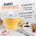 Electric Ice Cream Maker - Soft Serve Machine for Frozen Yogurt & Gelato in Minutes - 1.5 Quart Tan