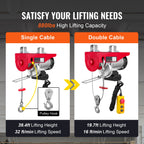 200-800kg Electric Hoist with Wired/Wireless Remote Control Lifting Crane Cable Hoist
