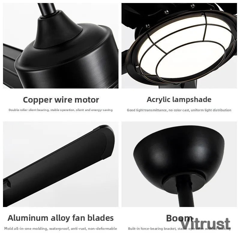 Waterproof Ceiling Fan with Light for Patio Outdoor & Porch
