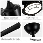Waterproof Ceiling Fan with Light for Patio Outdoor & Porch