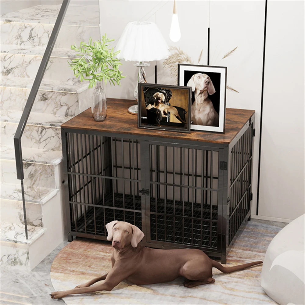 Wooden Dog Crate Indoor Furniture Style