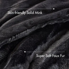 Faux Fur Reversible Comforter Set, Down Alternative Filling,