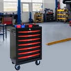 Rolling Metal Tool Chest with 7 Drawers