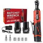 3/8" Cordless Electric Ratchet Wrench Set, Power Ratchet Tool Kit With 2 Packs 2000 mAh Battery And Charger, 45 FT-LBS