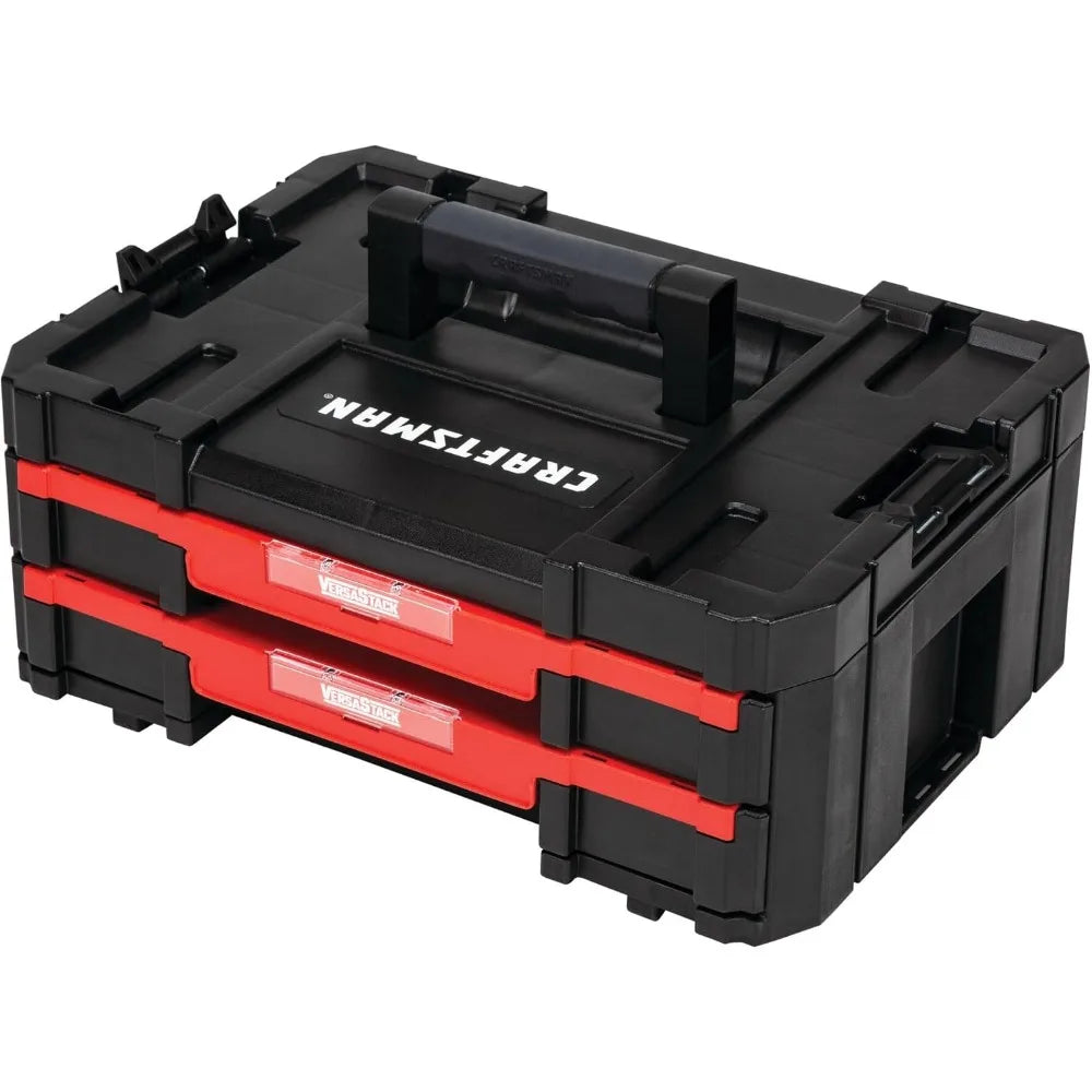 Durable Plastic Tool Box with Drawers and Removable Dividers