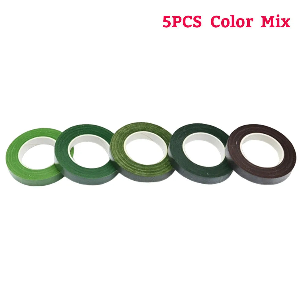 Green Flower Stem Stick Wire Stem Floriculture Tape Self-adhesive Bouquet Floral Stem Paper Tape