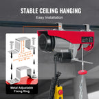200-800kg Electric Hoist with Wired/Wireless Remote Control Lifting Crane Cable Hoist