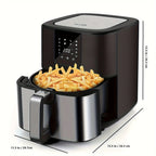 KitCook Large Air Fryer, 1500W 7QT AirFryer Cooker, Adjustable Temperature 100-400°F, 8 Presets Menu, Digital Touch Screen
