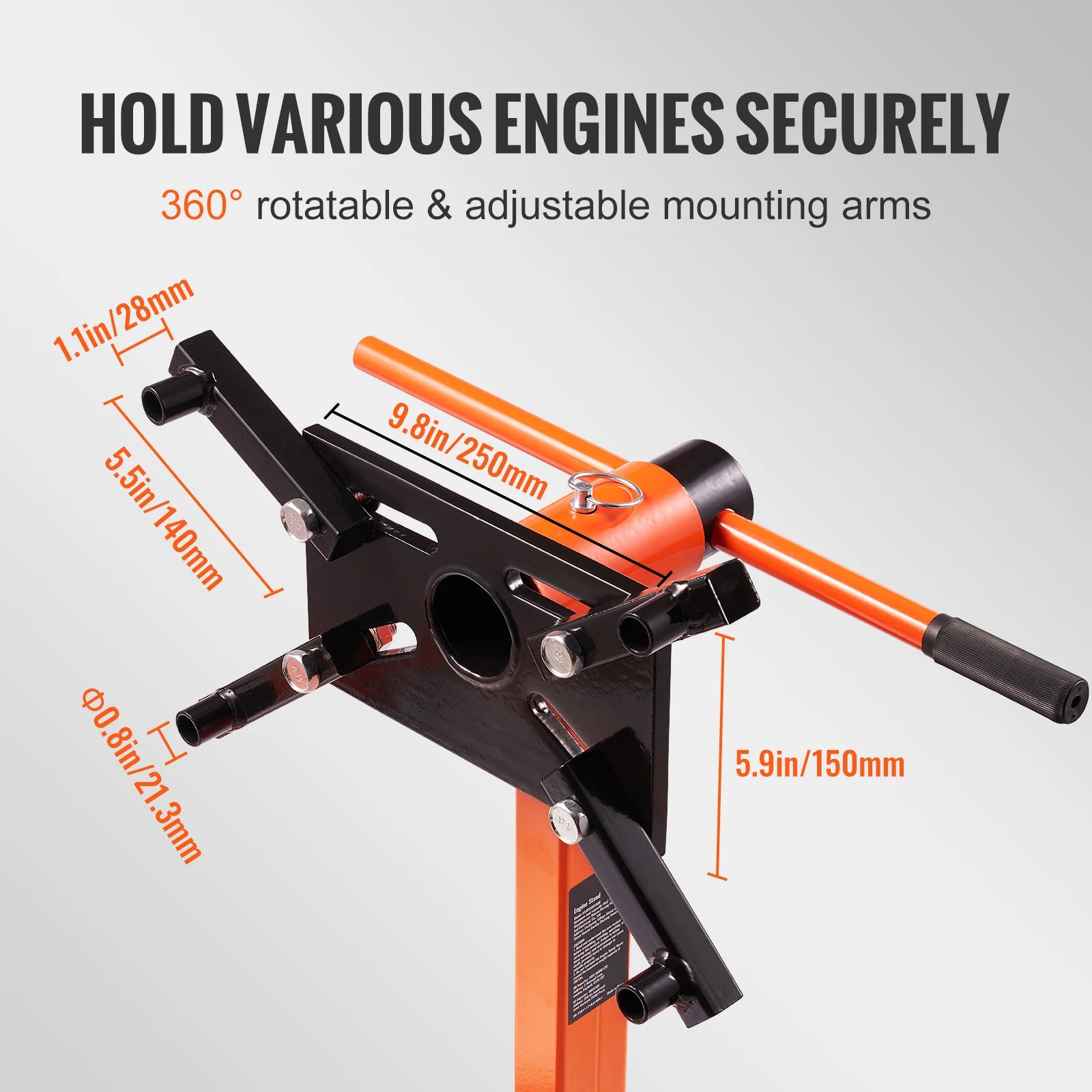 Engine Stand 750/1300/1500 lbs, Rotating Engine Motor Stand with 360 Degree Adjustable Head
