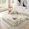 Convertible Sofa Bed, Modern Fold-Out Couch with Removable Backrest