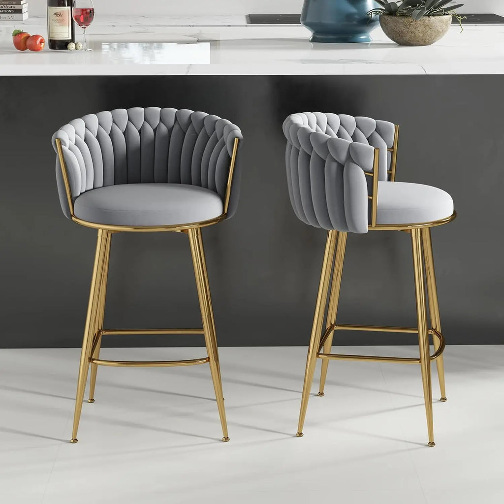 27″ Counter Stools with Upholstered Backrest