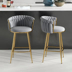 27″ Counter Stools with Upholstered Backrest