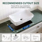 Semi-Recessed Modern Bathroom Basin with Easy Installation