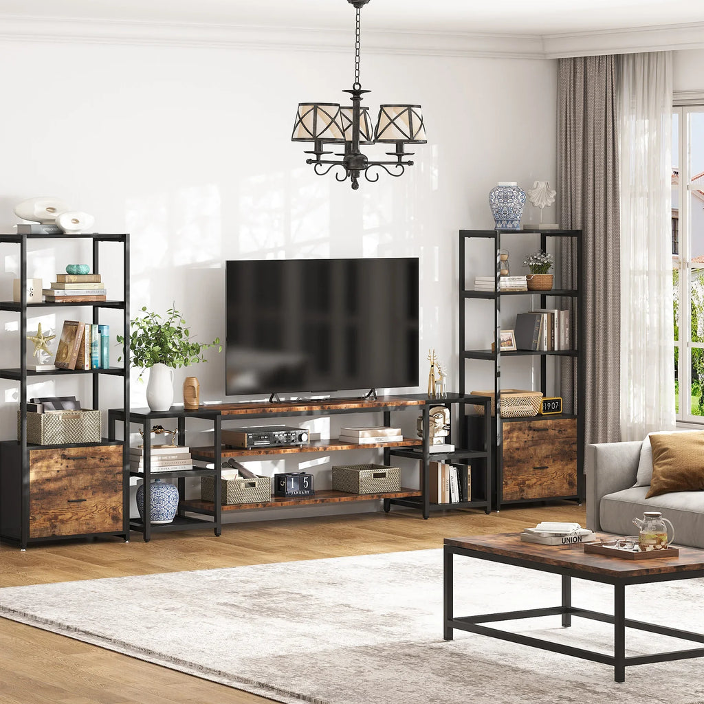 78 Inch TV Stand for TVs up to 85 Inch, 3-Tier TV Console Table