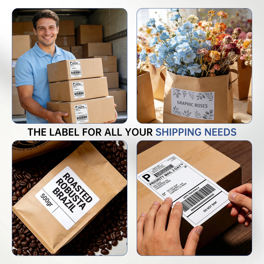 500 Sheets Thermal Printer Paper 4x6 inch A6 100*150mm Size for Shipping Label Barcode Address