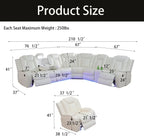 Power Recliner Sofa, Loveseat Chair with Storage