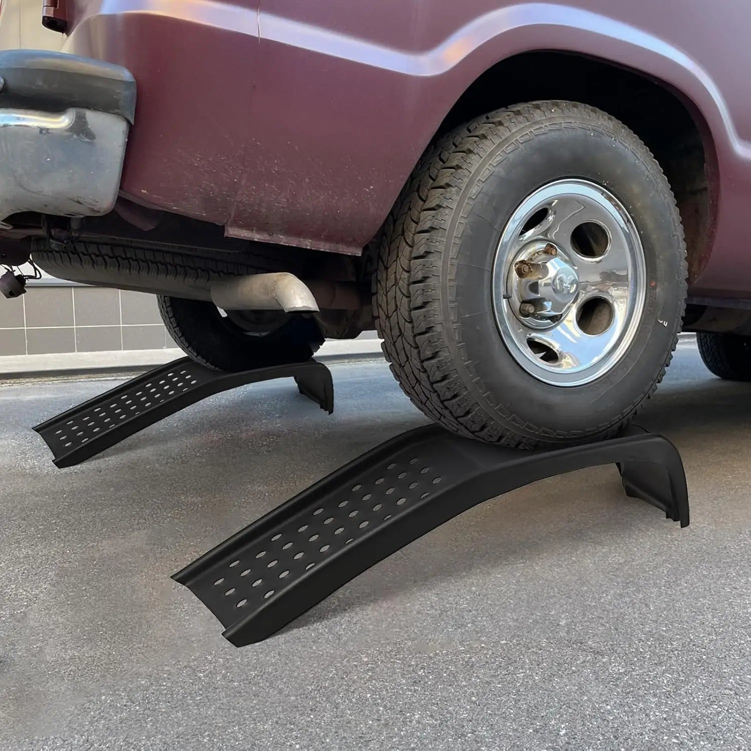 2 Pack Steel Car Ramps 8000 Lbs Capacity 8 Inch Max Lift Height Auto Ramp
