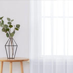 1pc Modern Solid Colour Sheer Curtain
