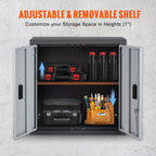 Wall Cabinet Metal Garage Locker Mounted Tool Chest Adjustable Shelf