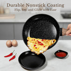 25-Piece Nonstick Ceramic Cookware Set, Healthy & Induction Compatible, PFAS-Free, Classic Black