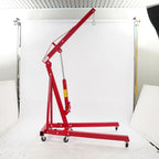 2 Ton Foldable Shop Crane & Hoist | Hydraulic Lift for Engine, Transmission & Axle | Max 6.89ft Height, Heavy Duty Steel Trolley
