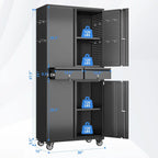 Metal Garage Storage Cabinet with Locking and Adjustable Shelves