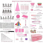 359pcs Cake Decorating Supplies Set, with 66 Tip Baking Set, Piping Bags and Beginner Set