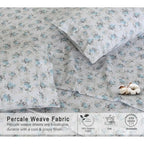 100% Cotton Organic Percale Sheets Size Crisp Cooling Bed Sheets for Hot Sleepers, Deep Pocket 15", Soft Peach Finish