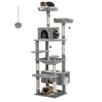 Large Cat Tree and Tower for Indoor Cats With Sisal-Covered Scratching Posts Spacious Hammock Padded Perches